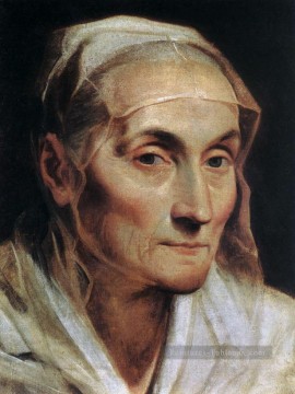 femme Tableau - Portrait d’une vieille femme baroque Guido Reni
